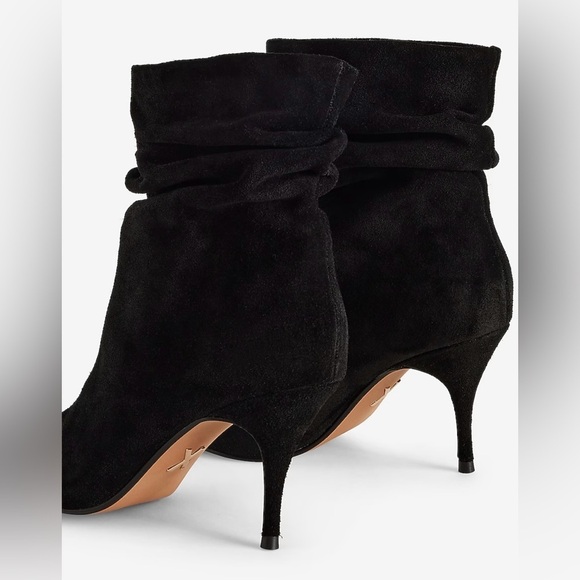 Brian Atwood X Express Suede Slouch Thin Heeled Boots  Brian Atwood x Express Suede Slouch Boots